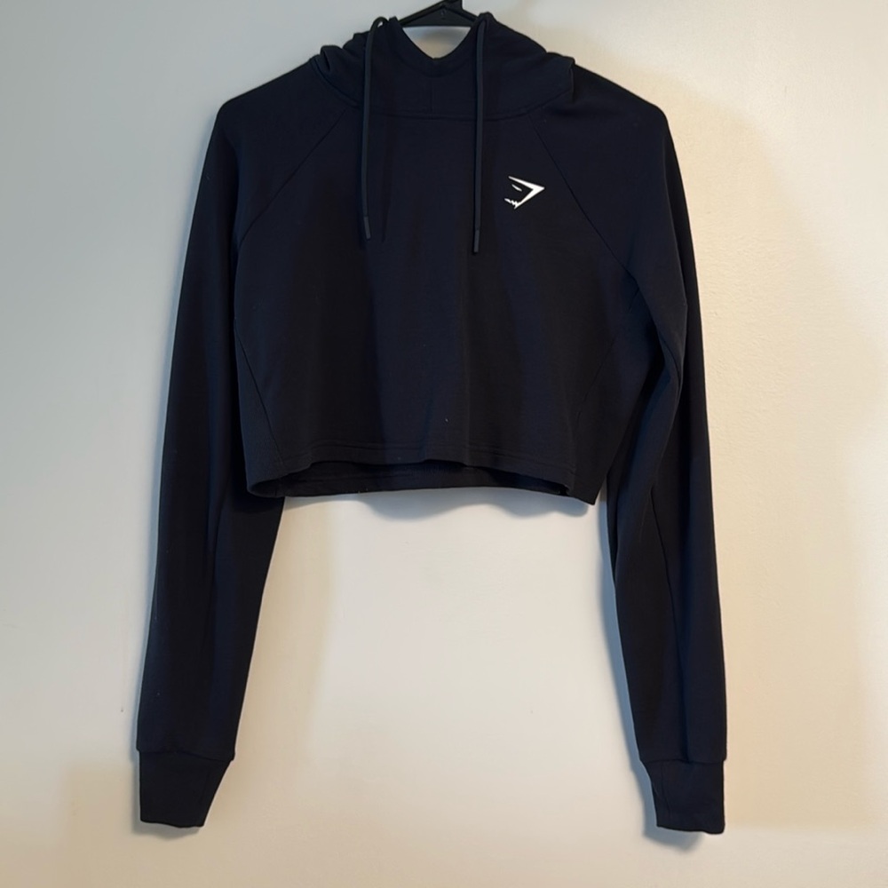 Gymshark Training Cropped Hoodie - Black